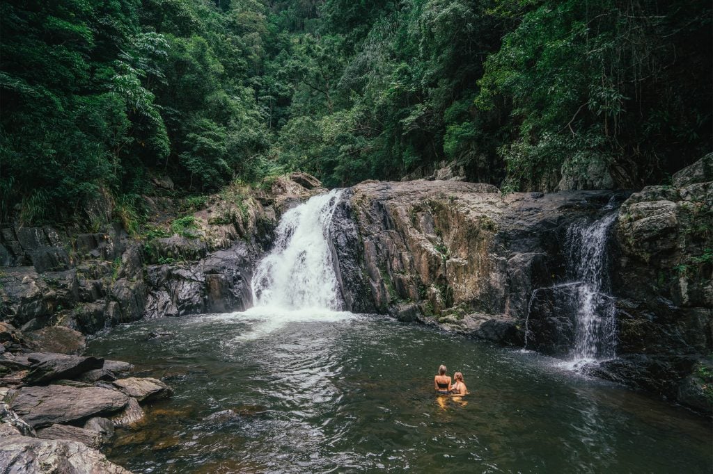 Swimming at Crystal Cascades