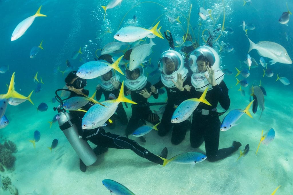 ocean walker helmet diving