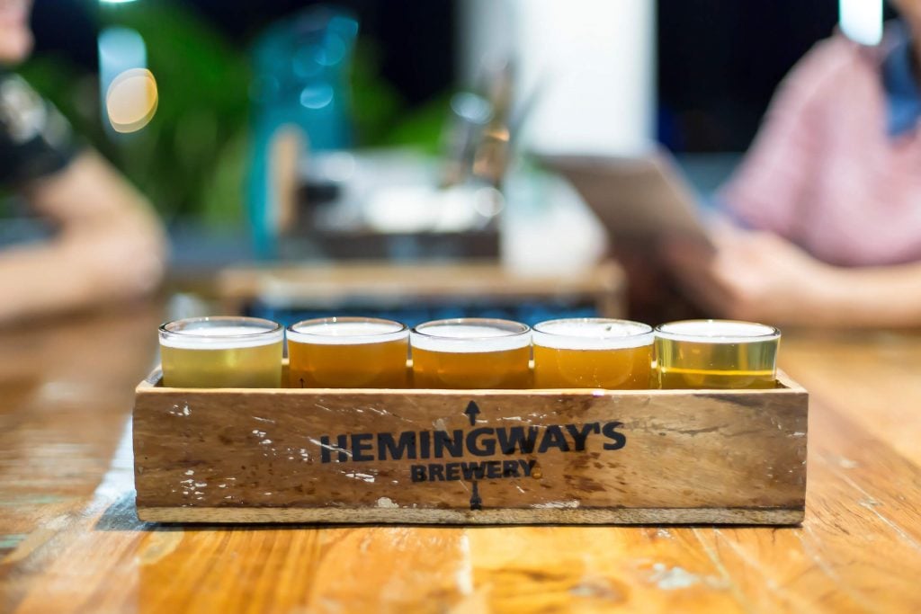 Hemingway's Brewery Tasting Paddle