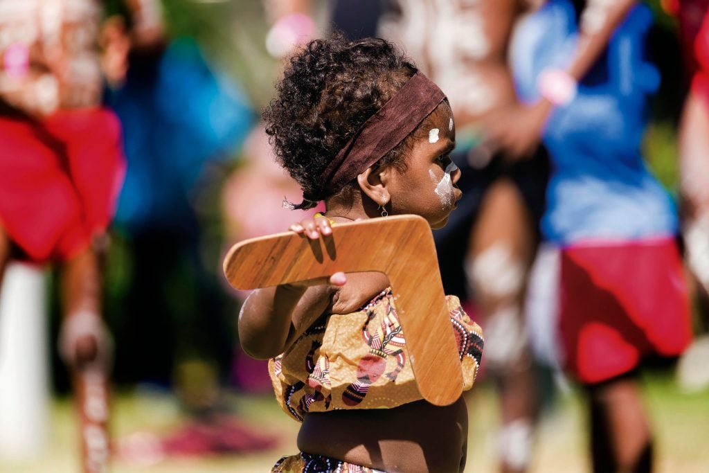 Young performer at the Cairns Indigenous Art Fair