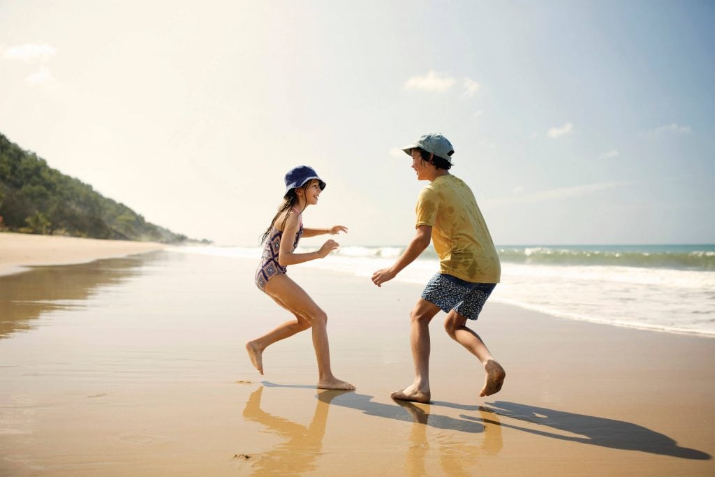 kids playing at ellis beach