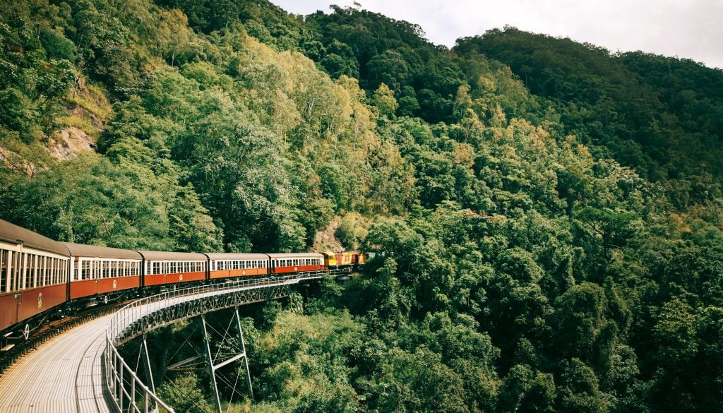 kuranda scenic rail at stoney creek falls