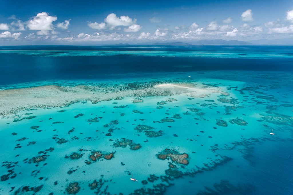 Vlasoff Cay aerial Great Barrier Reef