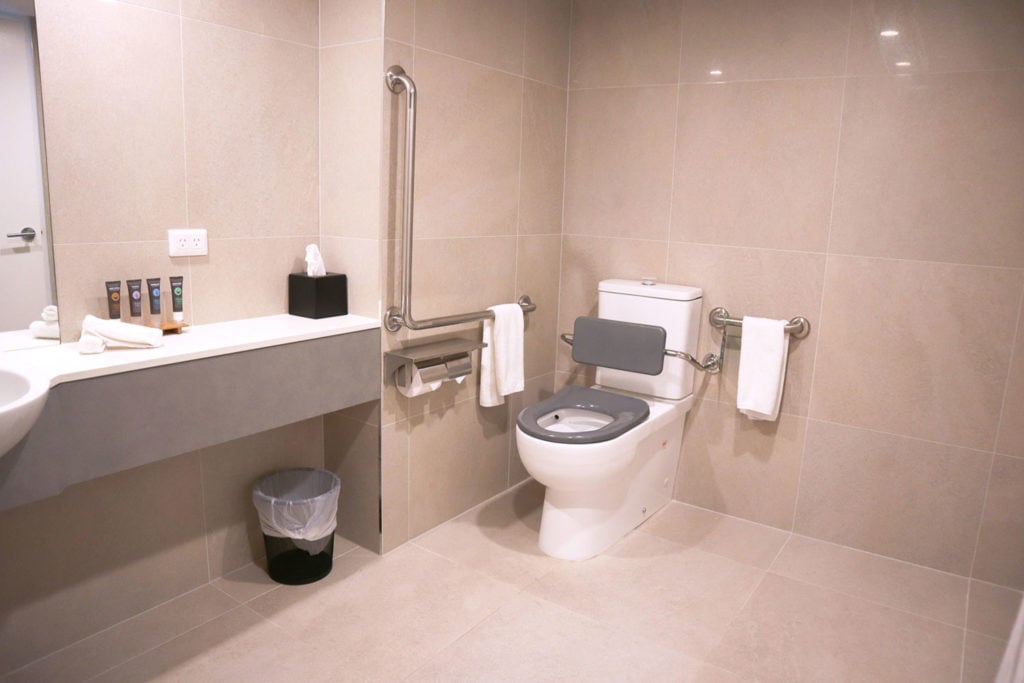 accessible bathroom in novotel cairns oasis resort