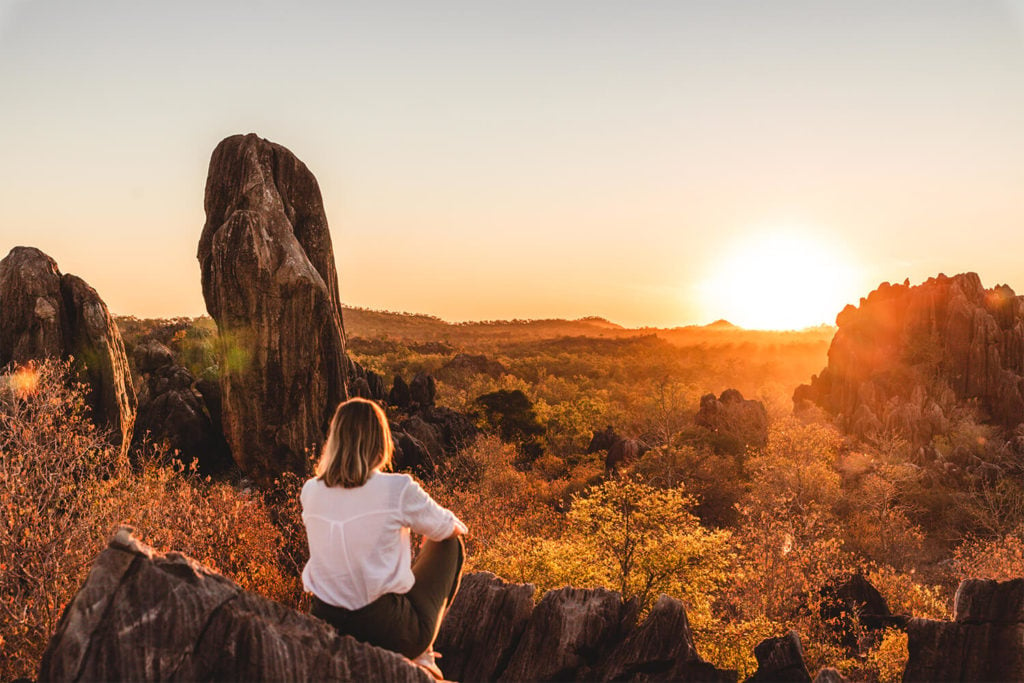 Sunset at Balancing Rock, Chillagoe