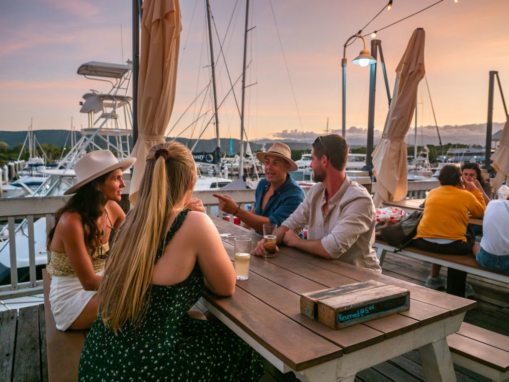 sunset dining at hemingways port douglas