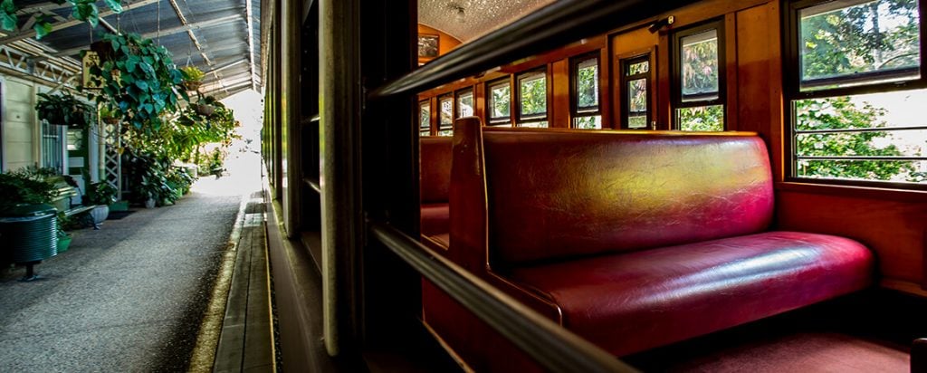 Kuranda train carriage at station